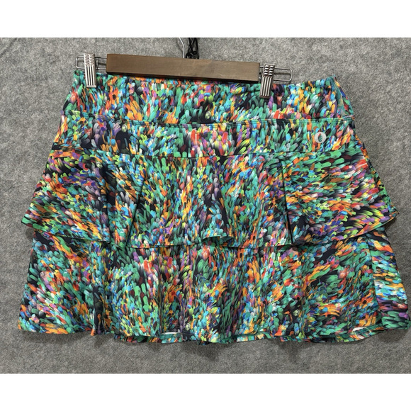 Dona Jo Skort Athletic Skirt Womens Sz 3 US XL Geometric Tennis Golf Pickle Ball - Picture 1 of 7